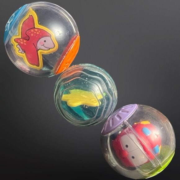 Fisher Price Peek a Boo Balls Lot of 12 Educational Sensory Balls - Picture 4 of 5